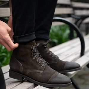 Thursday Boots - Men's - Dark Olive Suede Captain